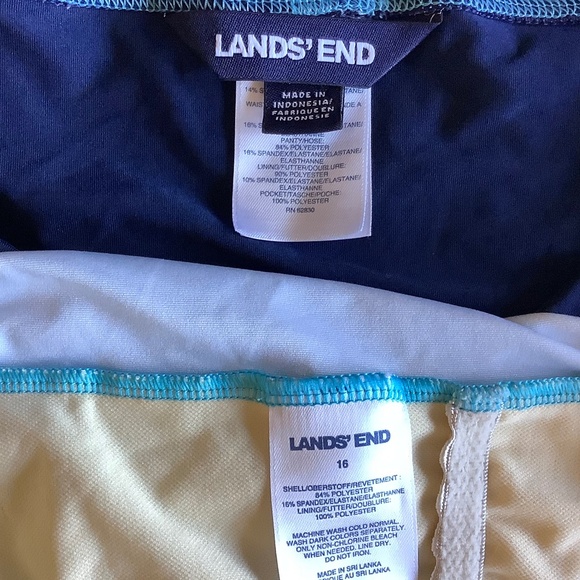 Bundle of 2 Girl’s Land’s End colorburst + tie dyed swimsuits swim wear XL 14 16 - Picture 8 of 11